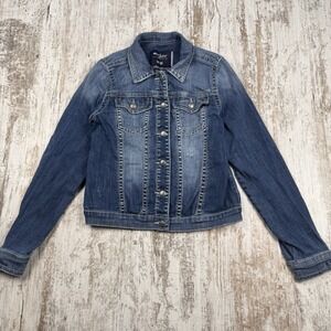 Silver Jeans Denim‎ Jacket Size M Button Up, Country Chic Boho Y2K